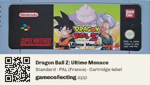 Dragon Ball Z: Ultime Menace Super Nintendo Entertainment System, PAL cartridge label