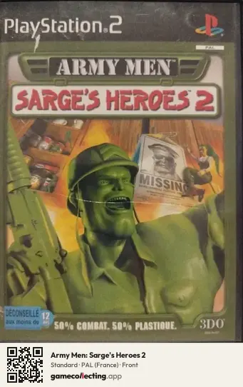 Army Men: Sarge's Heroes 2 PlayStation 2, France box front