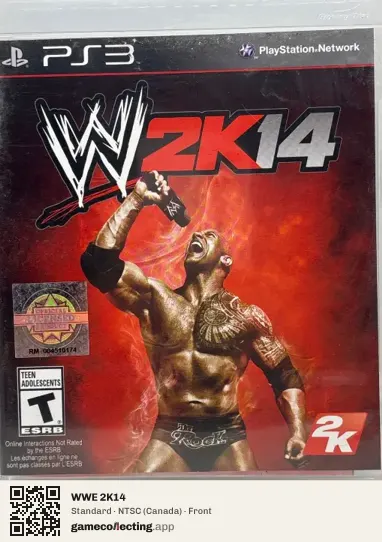 WWE 2K14 PlayStation 3, Canada box front