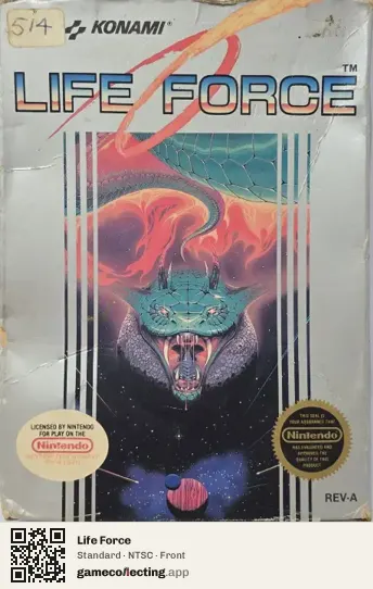 Life Force Nintendo Entertainment System, NTSC box front