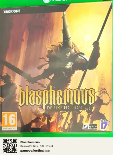 Blasphemous Xbox One, PAL box front