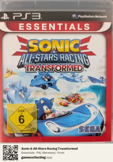 Sonic & All-Stars Racing Transformed PlayStation 3, Germany box front