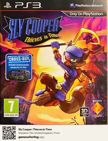 Sly Cooper: Thieves in Time PlayStation 3, United Kingdom box front