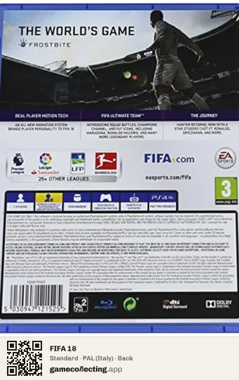 FIFA 18 PlayStation 4, Italy box back