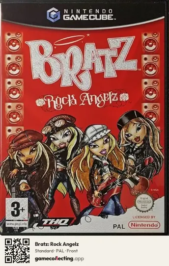 Bratz: Rock Angelz Nintendo GameCube, PAL box front