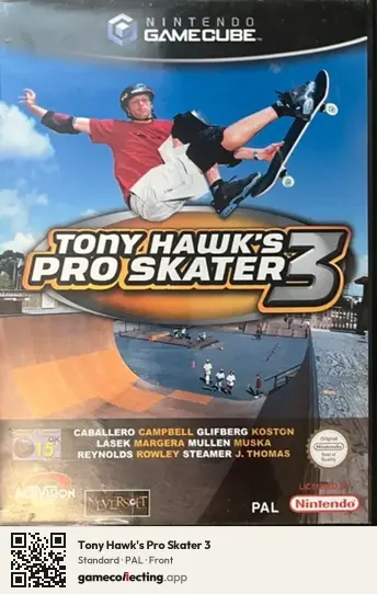 Tony Hawk's Pro Skater 3 Nintendo GameCube, PAL box front