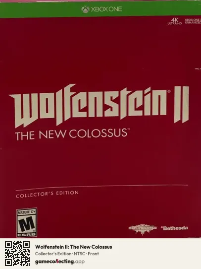 Wolfenstein II: The New Colossus Xbox One, NTSC box front
