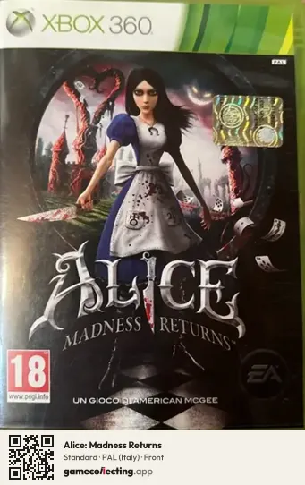 Alice: Madness Returns Xbox 360, Italy box front