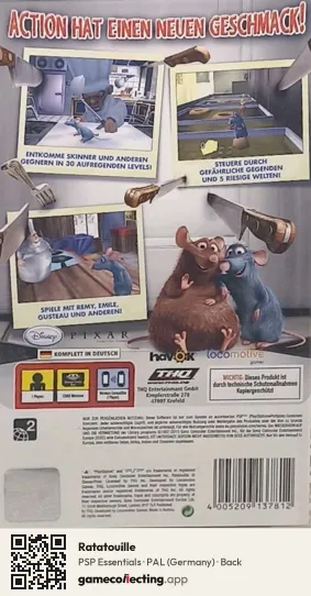 Ratatouille PlayStation Portable, Germany box back