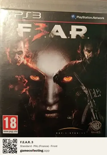 F.E.A.R. 3 PlayStation 3, France box front