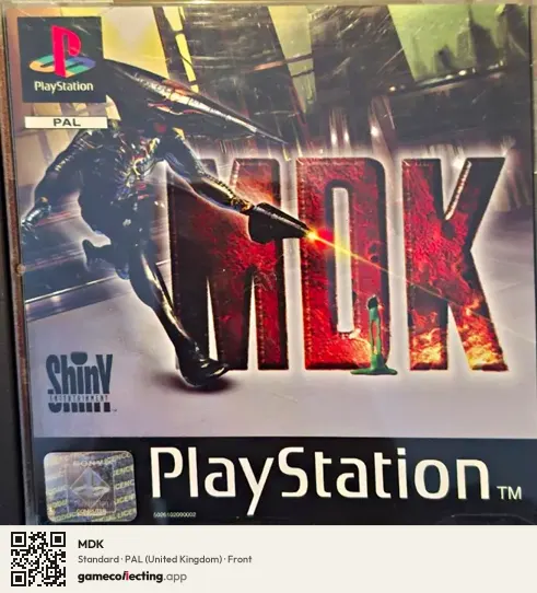 MDK PlayStation, United Kingdom box front
