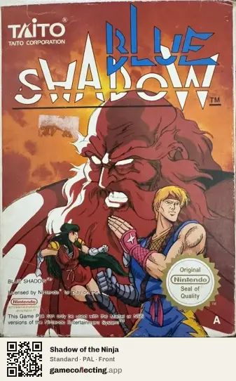 Shadow of the Ninja Nintendo Entertainment System, PAL box front