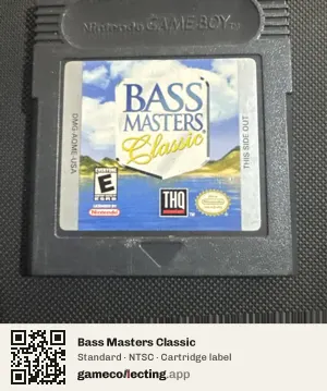 Bass Masters Classic Game Boy Color, NTSC cartridge label
