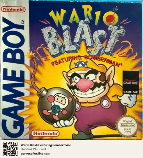 Wario Blast: Featuring Bomberman! Game Boy, PAL box front