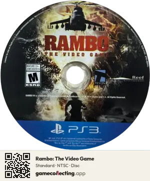 Rambo: The Video Game PlayStation 3, NTSC disc