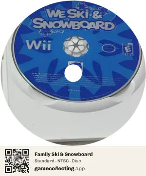 Family Ski & Snowboard Nintendo Wii, NTSC disc