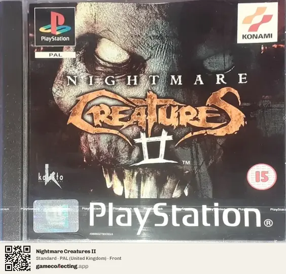 Nightmare Creatures II PlayStation, United Kingdom box front