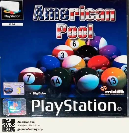 American Pool PlayStation, PAL box front