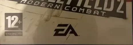 Battlefield 2: Modern Combat, the PEGI square on its front