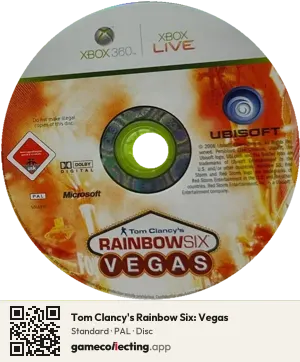 Tom Clancy's Rainbow Six: Vegas Xbox 360, PAL disc