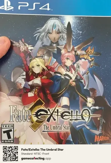 Fate/Extella: The Umbral Star PlayStation 4, NTSC box front