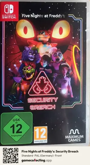 Five Nights at Freddy's: Security Breach Nintendo Switch, Germany box front