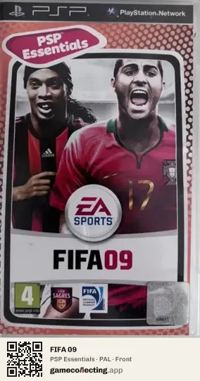 FIFA 09 PlayStation Portable, PAL box front