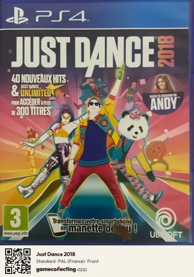 Just Dance 2018 PlayStation 4, France box front