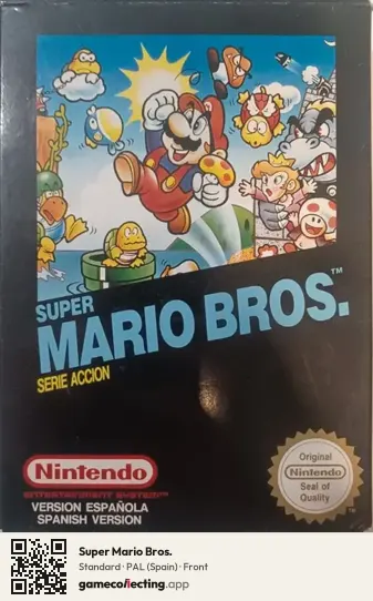 Super Mario Bros. Nintendo Entertainment System, Spain box front