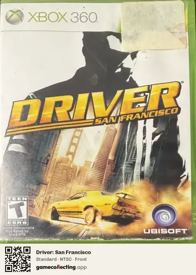 Driver: San Francisco Xbox 360, NTSC box front