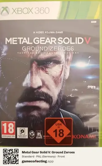Metal Gear Solid V: Ground Zeroes Xbox 360, Germany box front