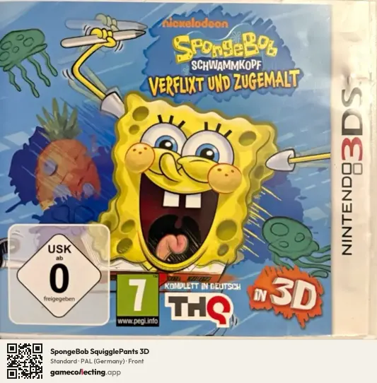 SpongeBob SquigglePants 3D Nintendo 3DS, Germany box front