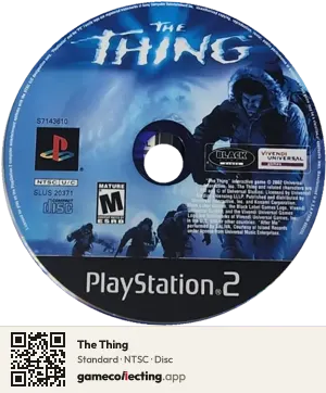 The Thing PlayStation 2, NTSC disc