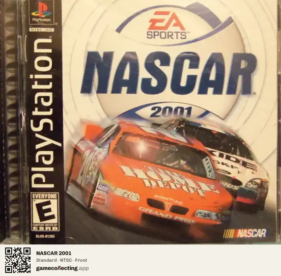 NASCAR 2001 PlayStation, NTSC box front