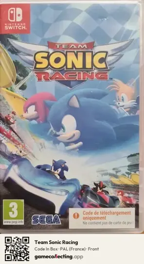 Team Sonic Racing Nintendo Switch, France box front