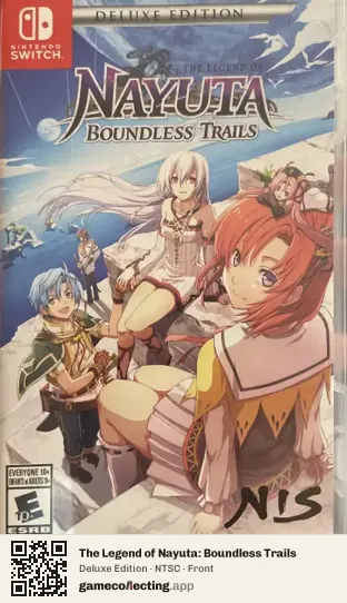 The Legend of Nayuta: Boundless Trails Nintendo Switch, NTSC box front