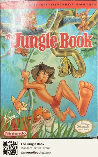 The Jungle Book Nintendo Entertainment System, NTSC box front