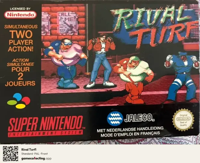 Rival Turf! Super Nintendo Entertainment System, PAL box front