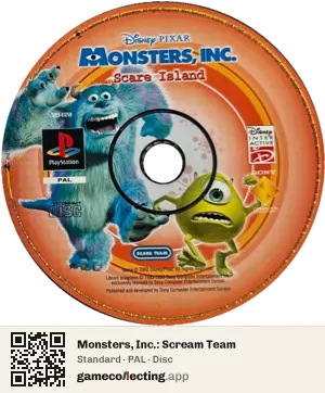 Monsters, Inc.: Scream Team PlayStation, PAL disc