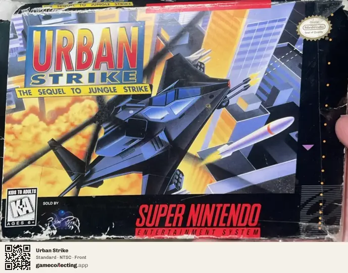 Urban Strike Super Nintendo Entertainment System, NTSC box front