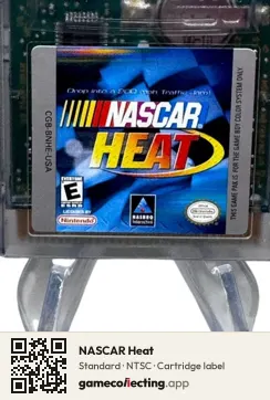 NASCAR Heat Game Boy Color, NTSC cartridge label