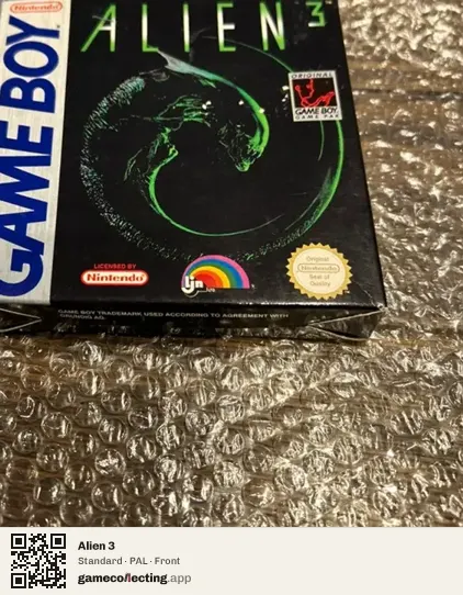 Alien 3 Game Boy, PAL box front