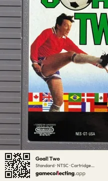 Goal! Two Nintendo Entertainment System, NTSC cartridge label