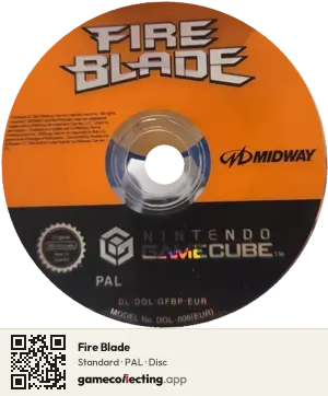 Fire Blade Nintendo GameCube, PAL disc