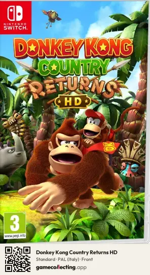Donkey Kong Country Returns HD Nintendo Switch, Italy box front