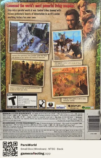 ParaWorld Computer, NTSC box back