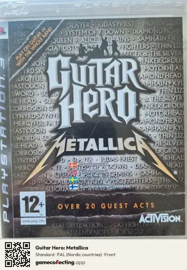 Guitar Hero: Metallica PlayStation 3, Nordic countries box front
