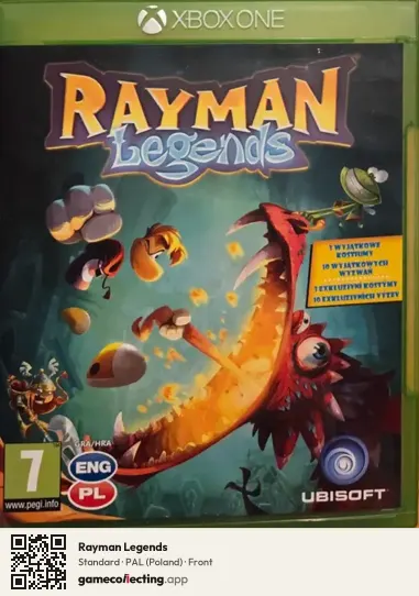 Rayman Legends Xbox One, Poland box front