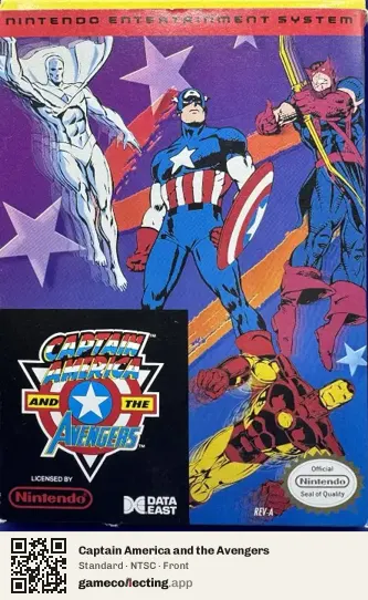Captain America and the Avengers Nintendo Entertainment System, NTSC box front