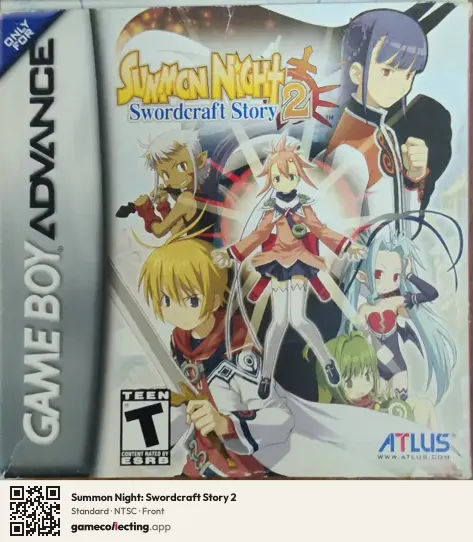 Summon Night: Swordcraft Story 2 Game Boy Advance, NTSC box front